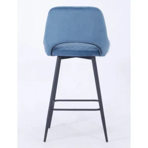 mobiliario-contract-taburete honorio metal tapizado velvet 62 turquesa dark 4